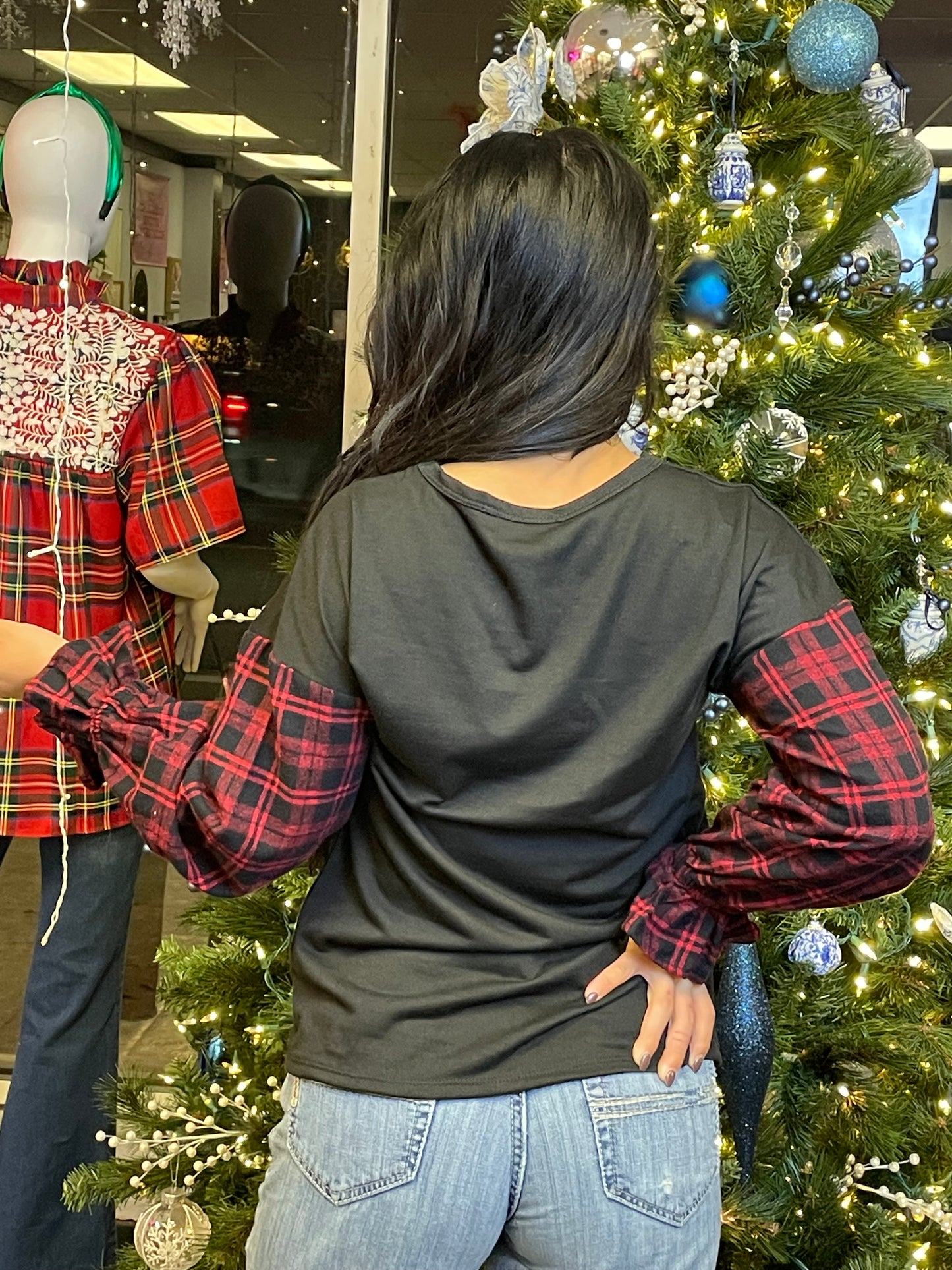 Buffalo Plaid Long Sleeve Top