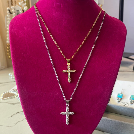 Crystal Cross Necklace