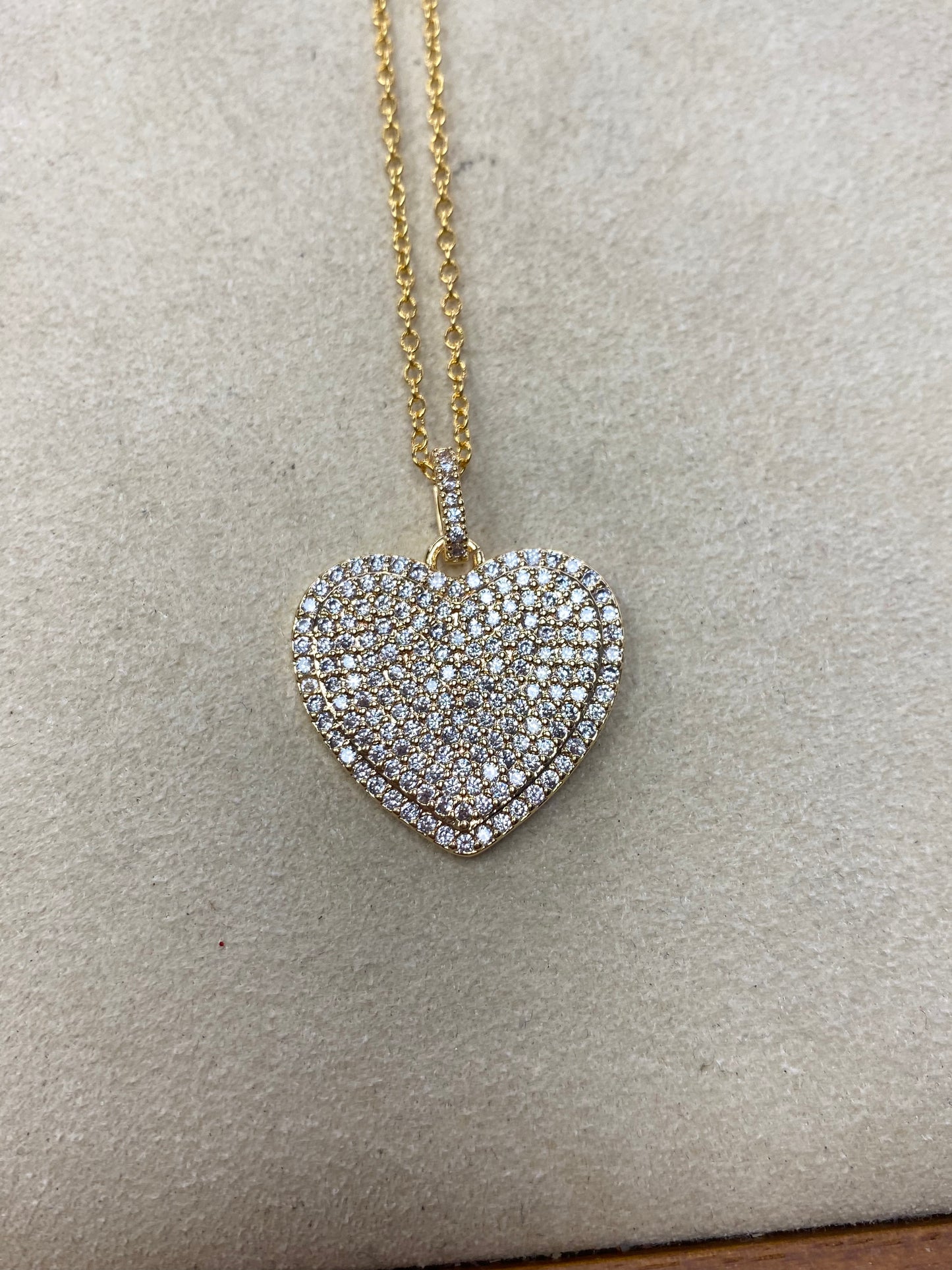 Pave Heart Necklace