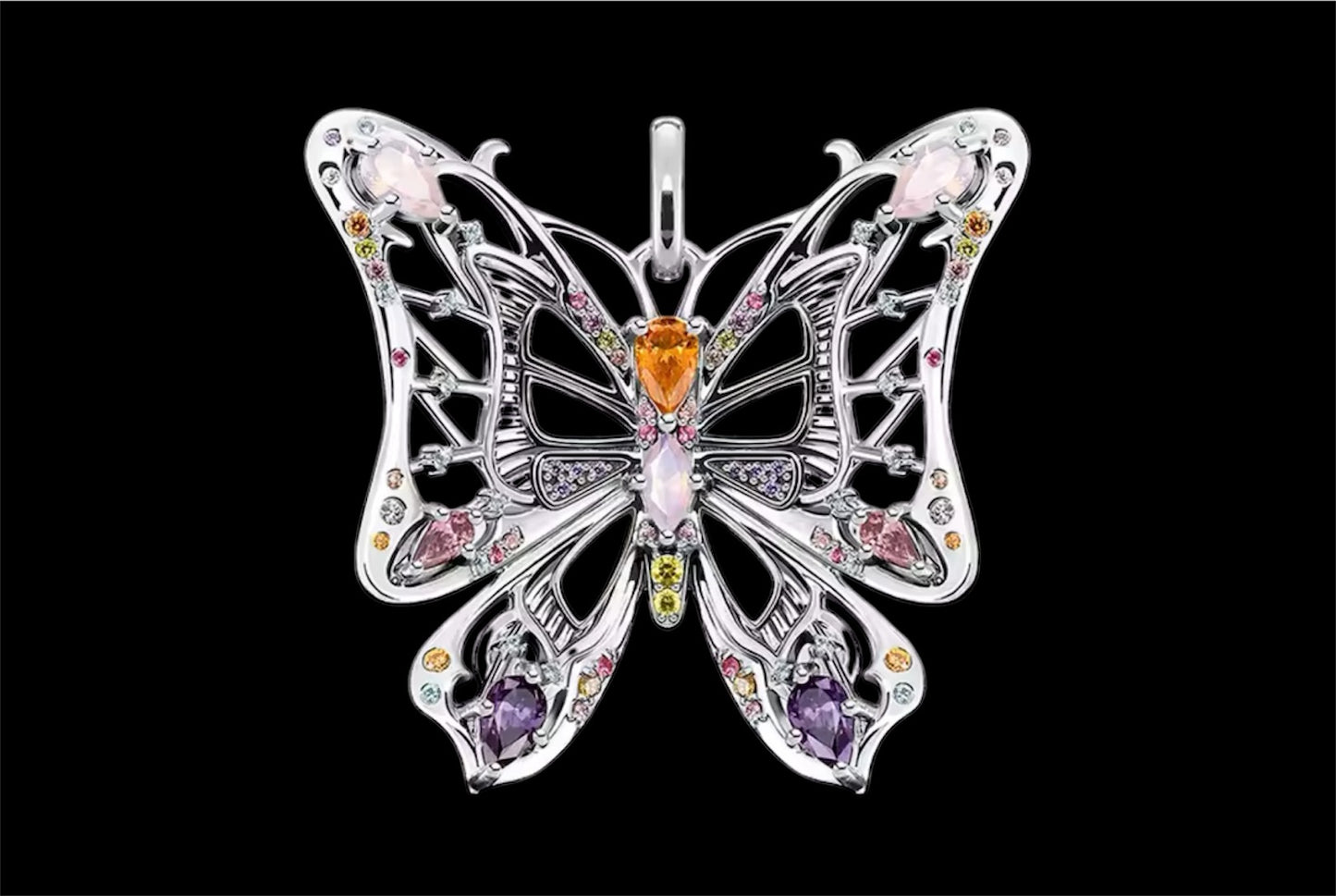 Jess Gemstone Butterfly 🦋 Pendant 925 Sterling Silver