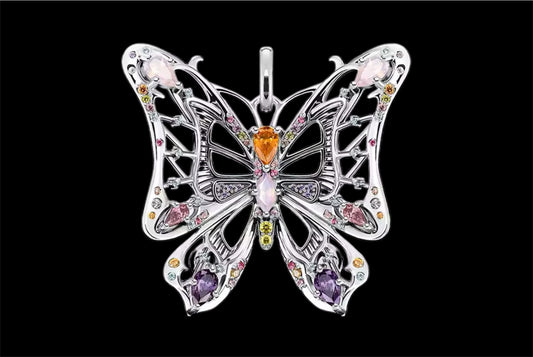 Jess Gemstone Butterfly 🦋 Pendant 925 Sterling Silver