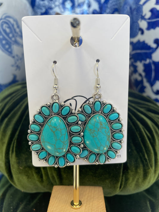 Slab Earrings Western Hook