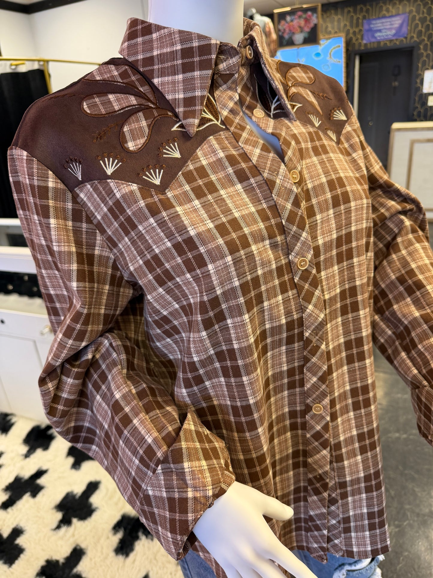 Texas Dirt Premium Embroidered Rodeo Top