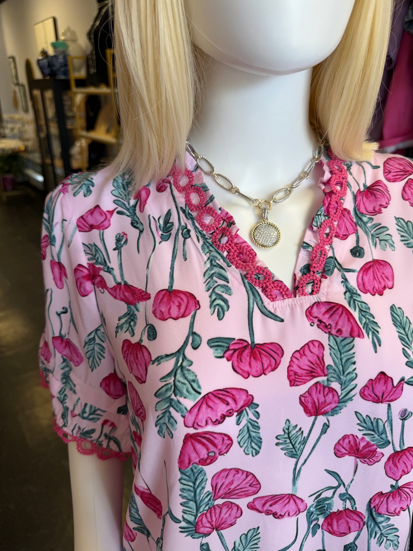 Floral Pink Blouse