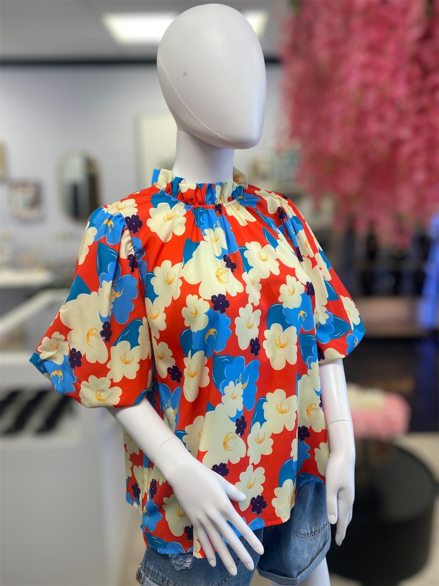 Floral Print Woven Top