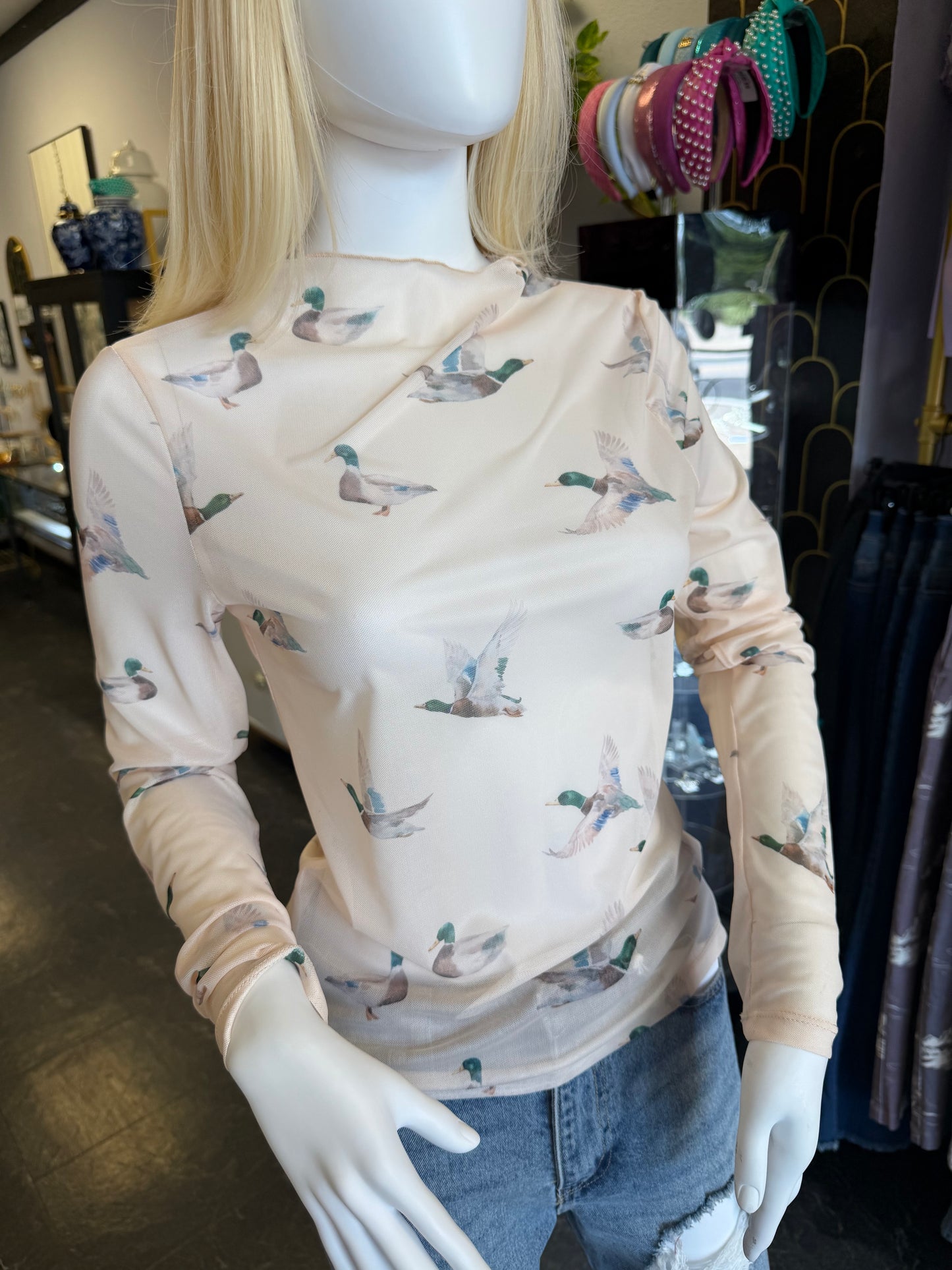 Hunting Season Mesh Long Sleeve Top
