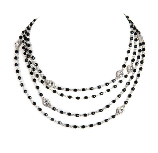 Magdalena - 4mm Crystal Jet Black Silver