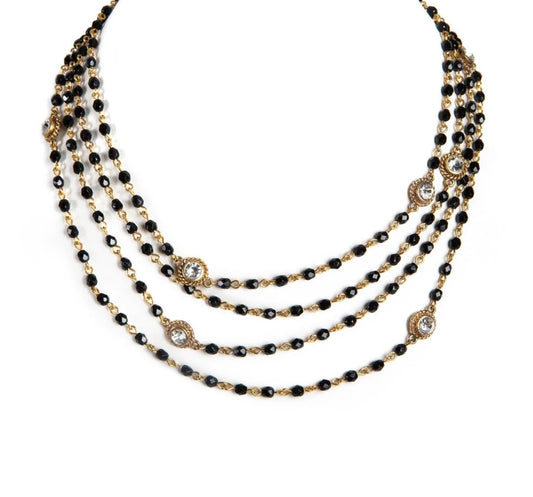 Magdalena - 4mm Crystal Jet Black Gold