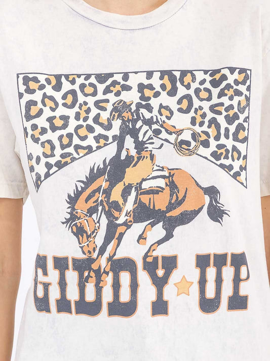 Short Sleeve Graphic Giddy Up Shirt
