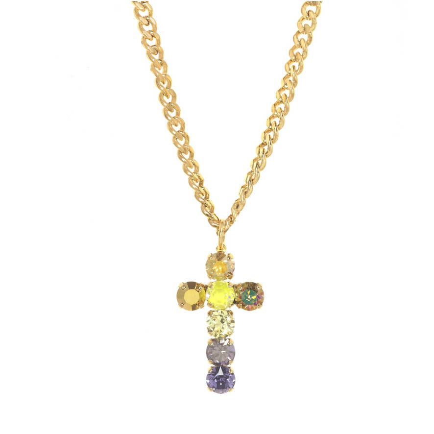 Cross Necklaces in ombre: Pink