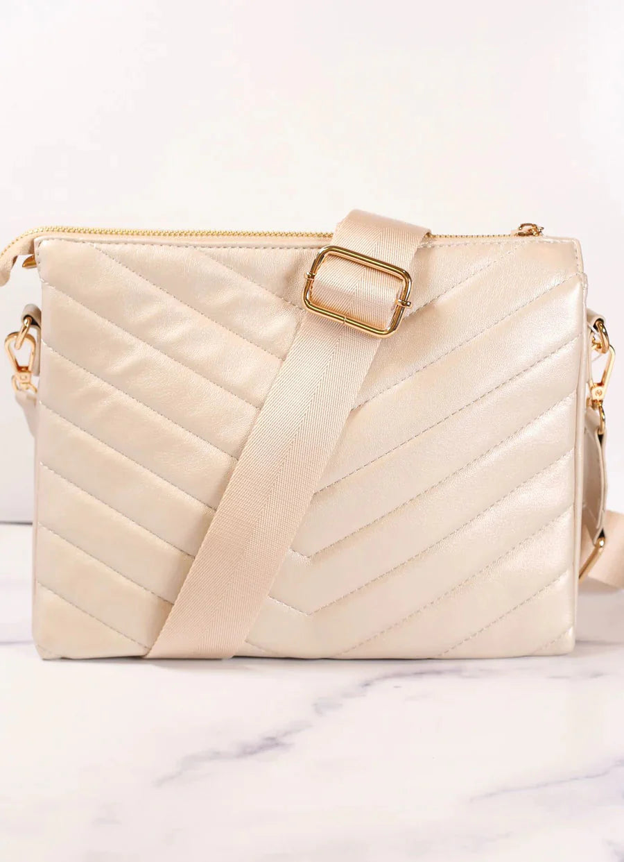 Ariana Metallic Sand Crossbody