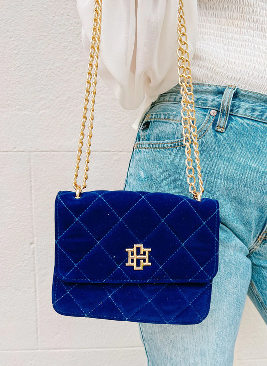 Asher Quilted Crossbody NAVY