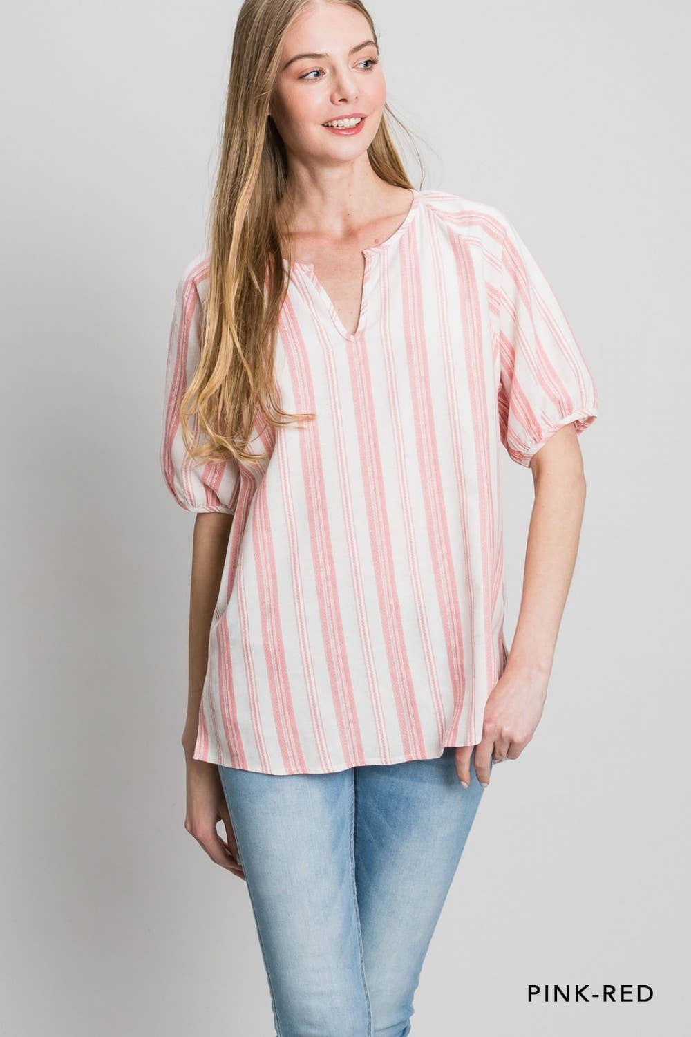 Women's cotton jaquard short sleeve top