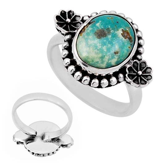 Arizona MOJAVE turquoise 925 silver adjustable ring size 8