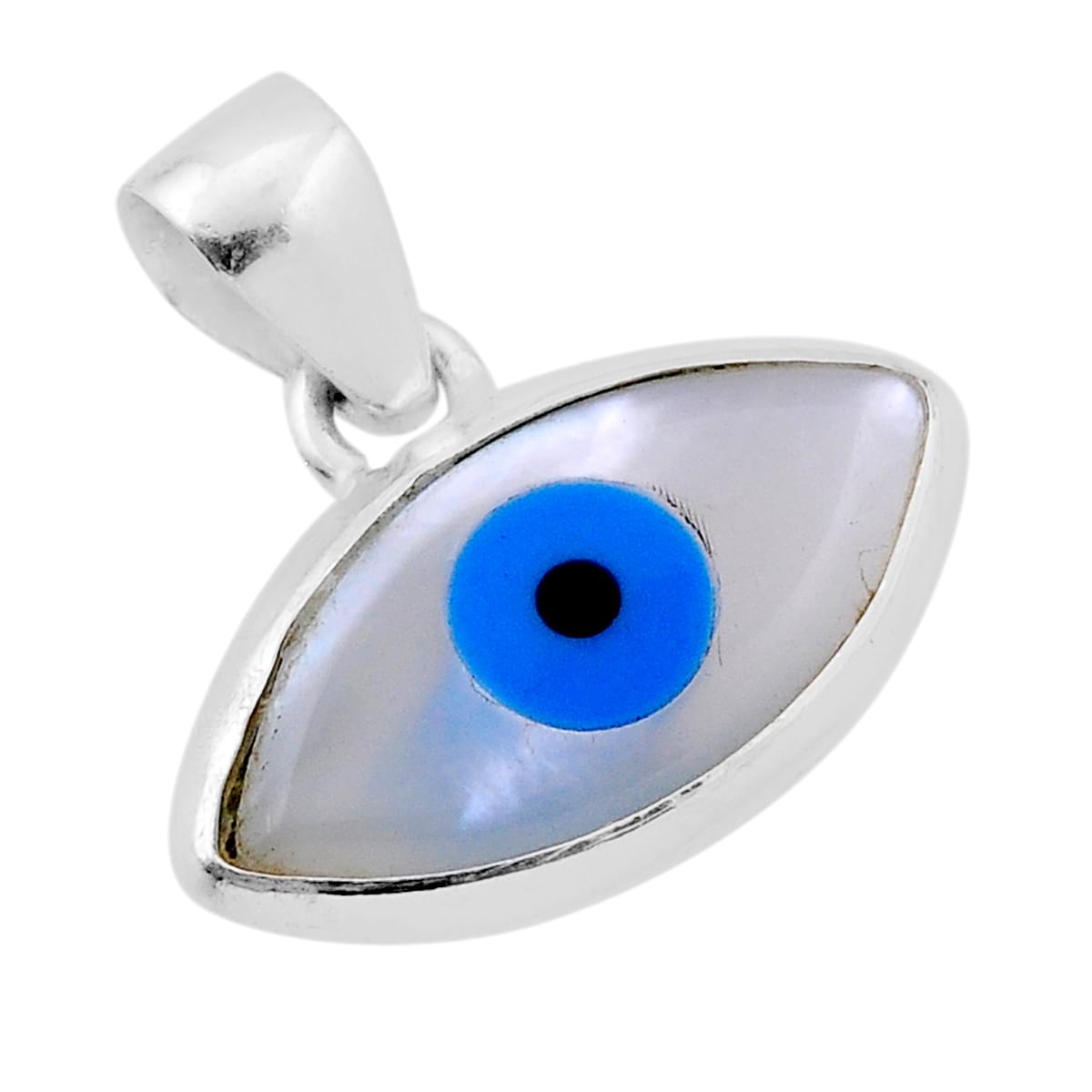 evil eye marquise sterling silver pendant jewelry