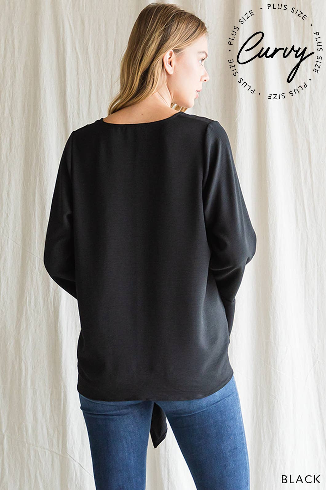 Women's V Neck Bell Sleeve Top