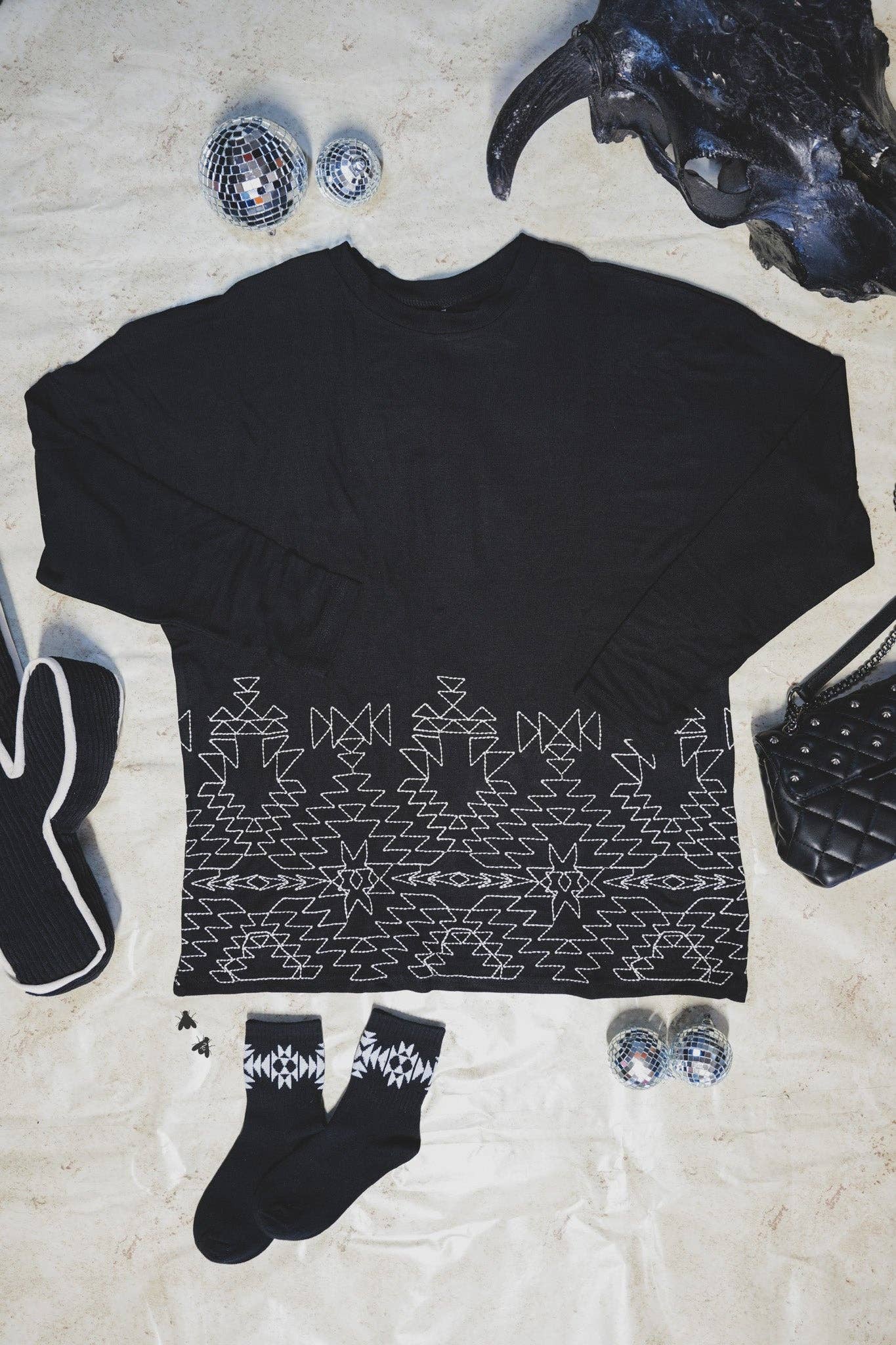 STITCH THAT WESTERN L/S: L/XL