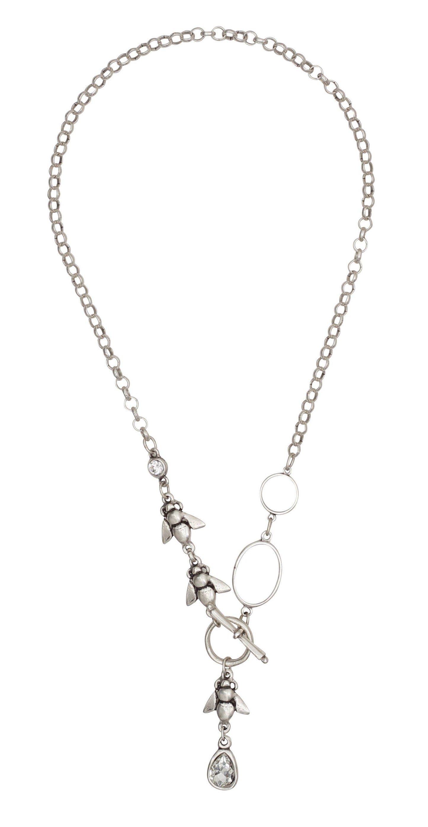 Handmade Honey Bee Pewter Necklace - NN3554
