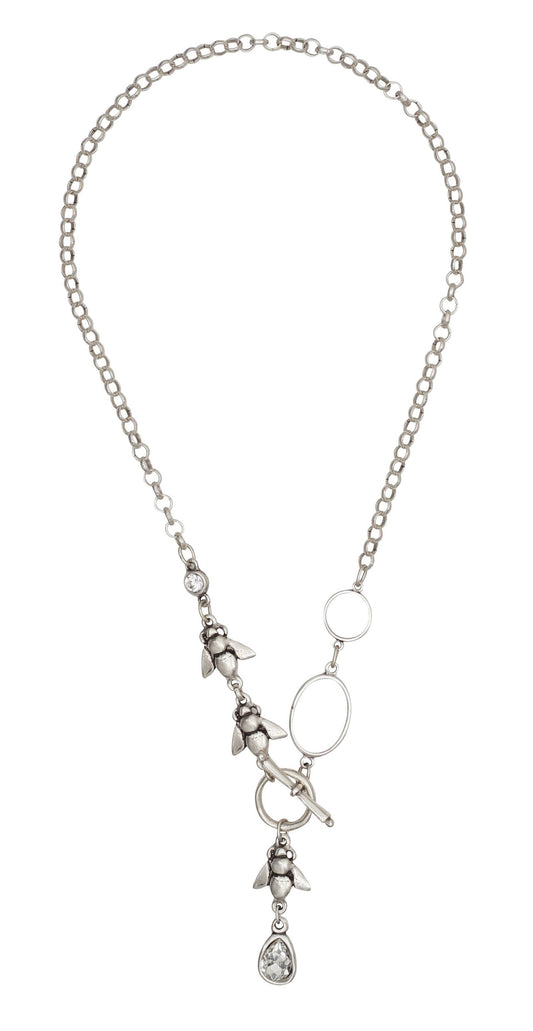 Handmade Honey Bee Pewter Necklace - NN3554