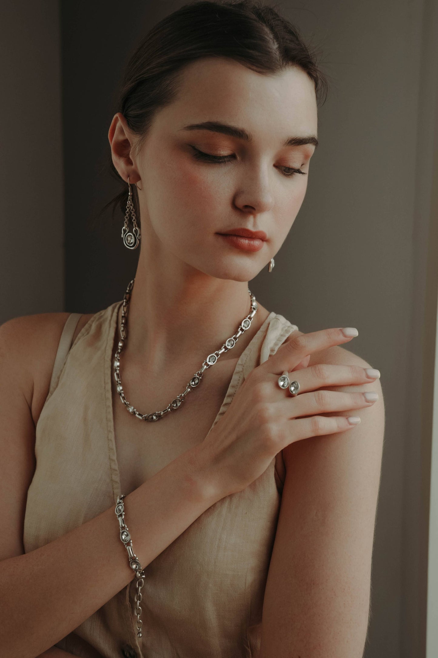 Handmade Pewter Necklace - 3828