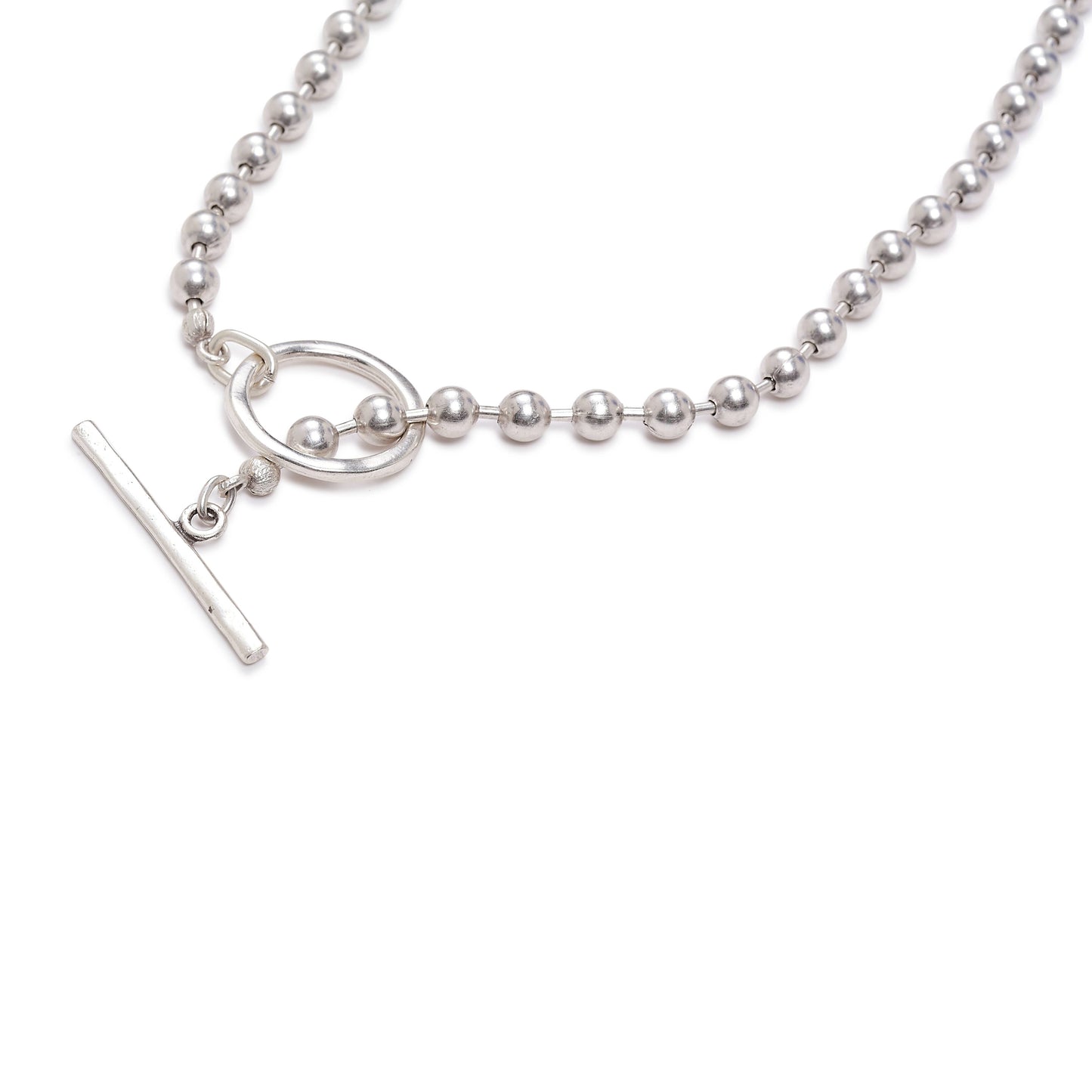 Handmade Ball Brass Necklace - 4014