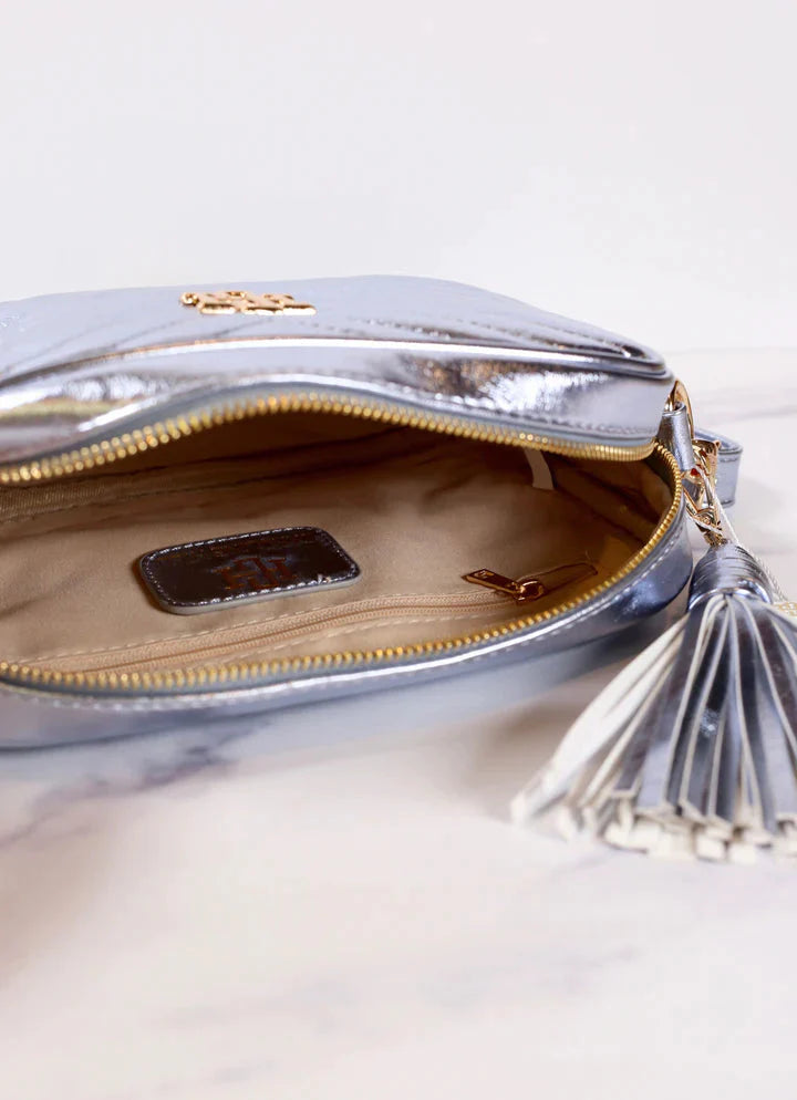 Margoe Metallic Denim Camera Bag