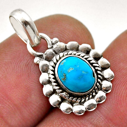 south hills turquoise oval 925 sterling silver pendant jewelry