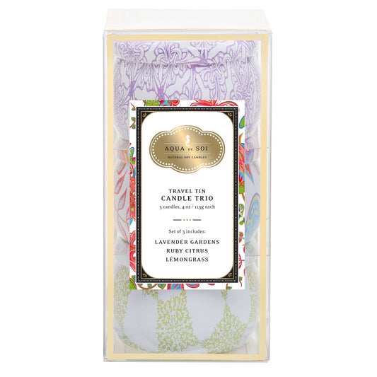 4 oz Classic Travel Tin  Soy Candle Trio Set