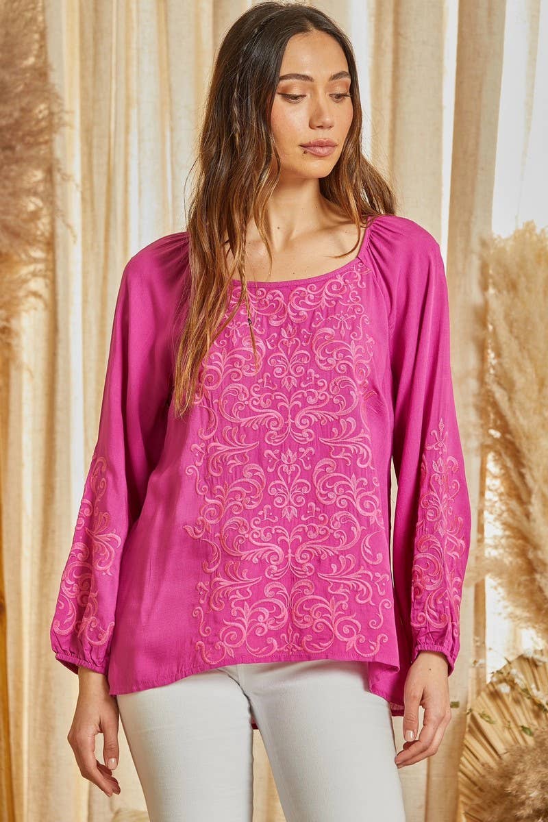 Embellished Embroidery Tunic Top