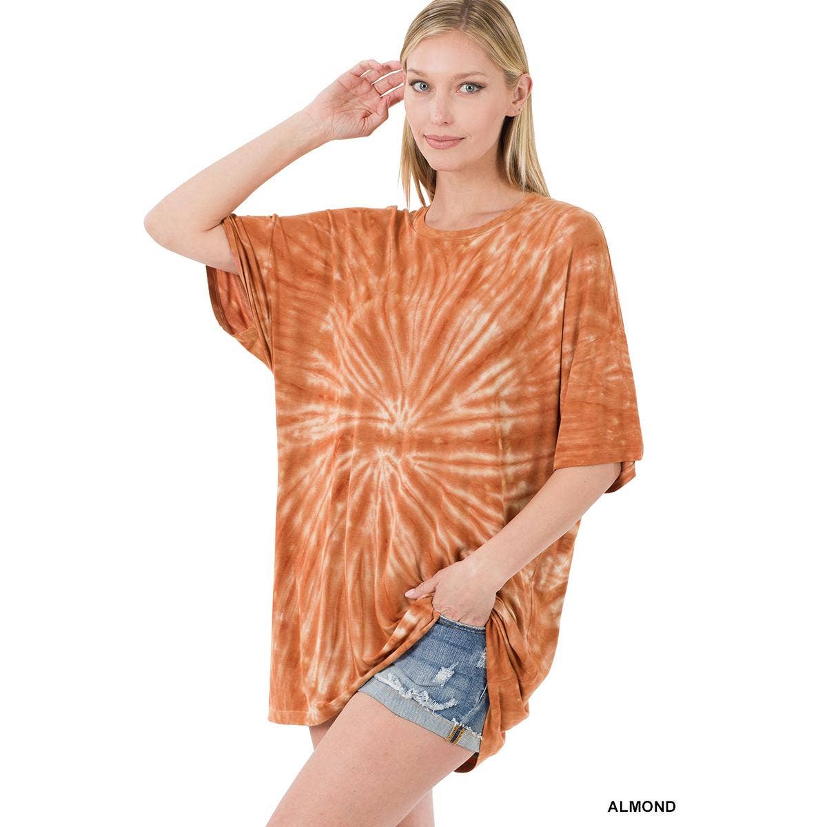 TIE DYE OVERSIZED LONGLINE TOP