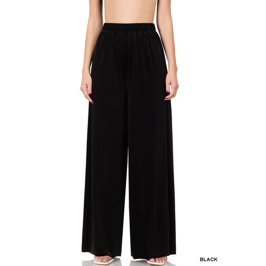 Velvet Wide Leg Pants